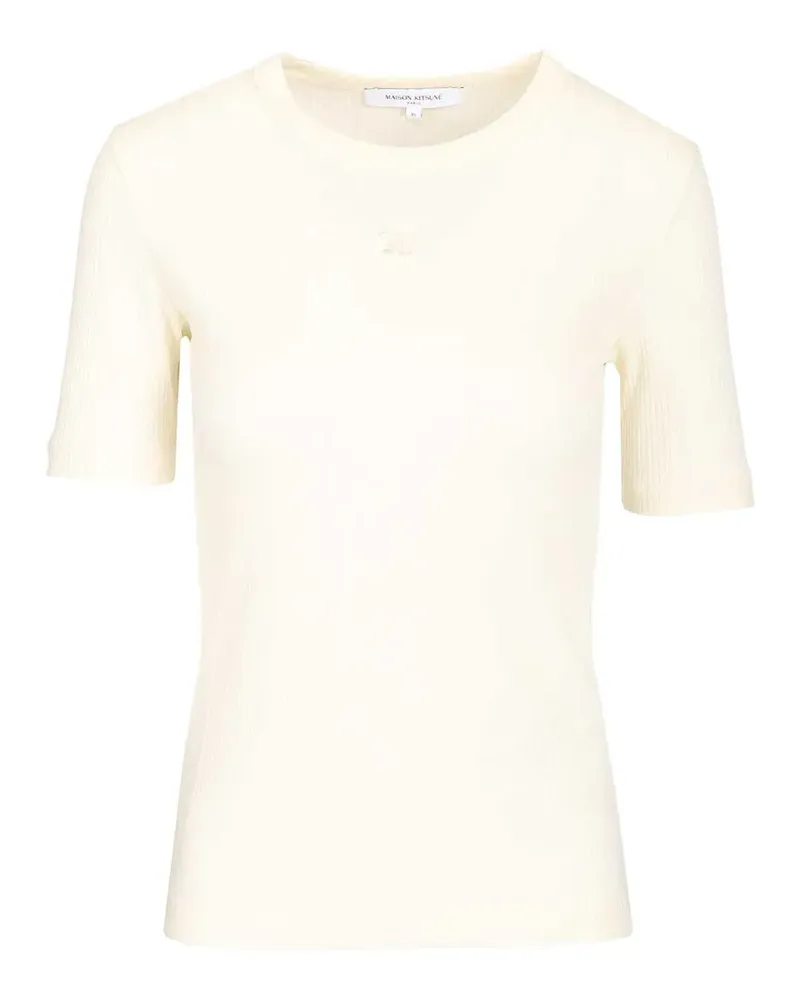 Kitsuné ribbed T-shirt - Nude Nude