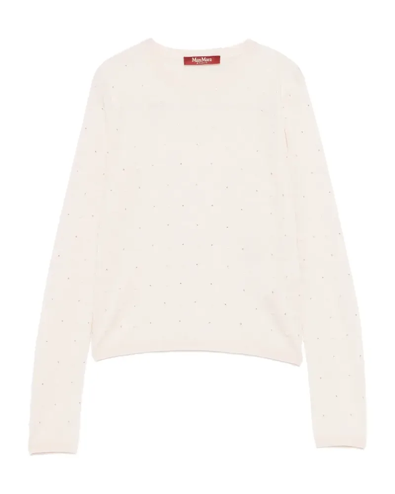 Max Mara Mstcelebre T-Shirt mit Polka Dots - Nude Nude
