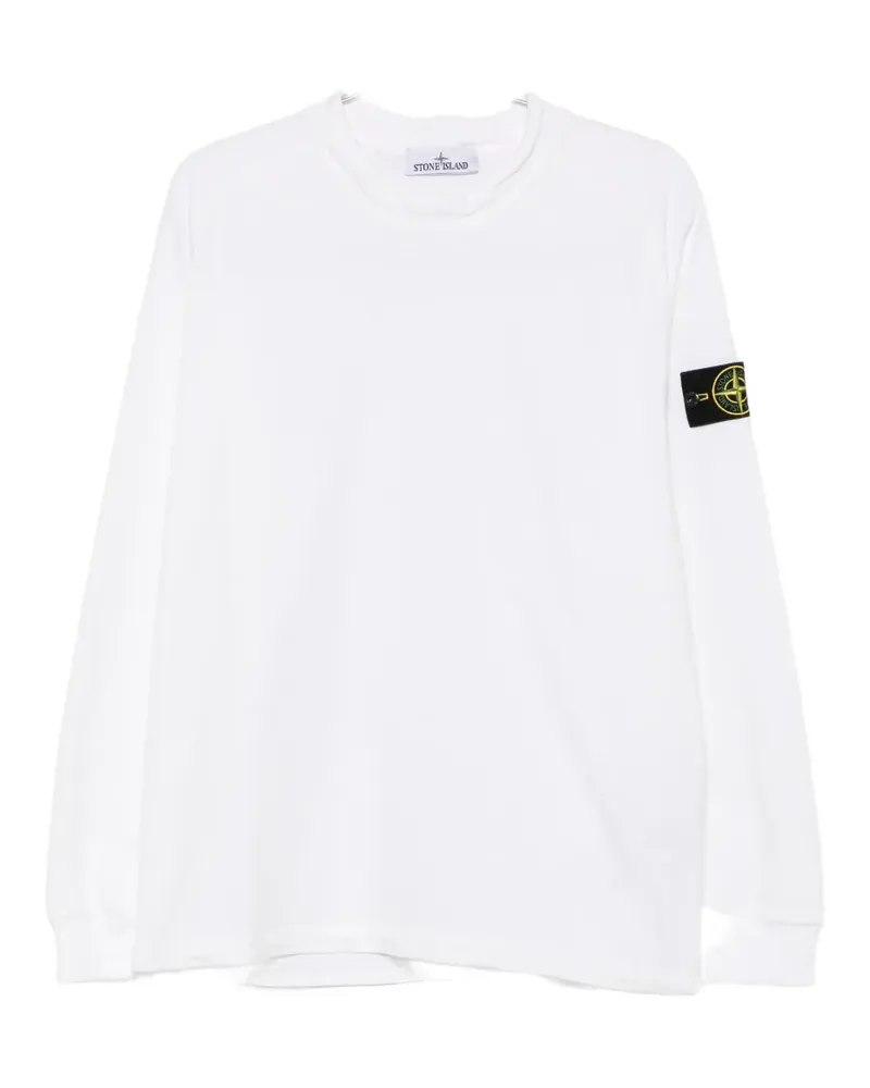 Stone Island logo-patch sweater - Weiß Weiß