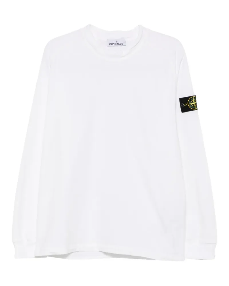 Stone Island logo-patch sweater - Weiß Weiß
