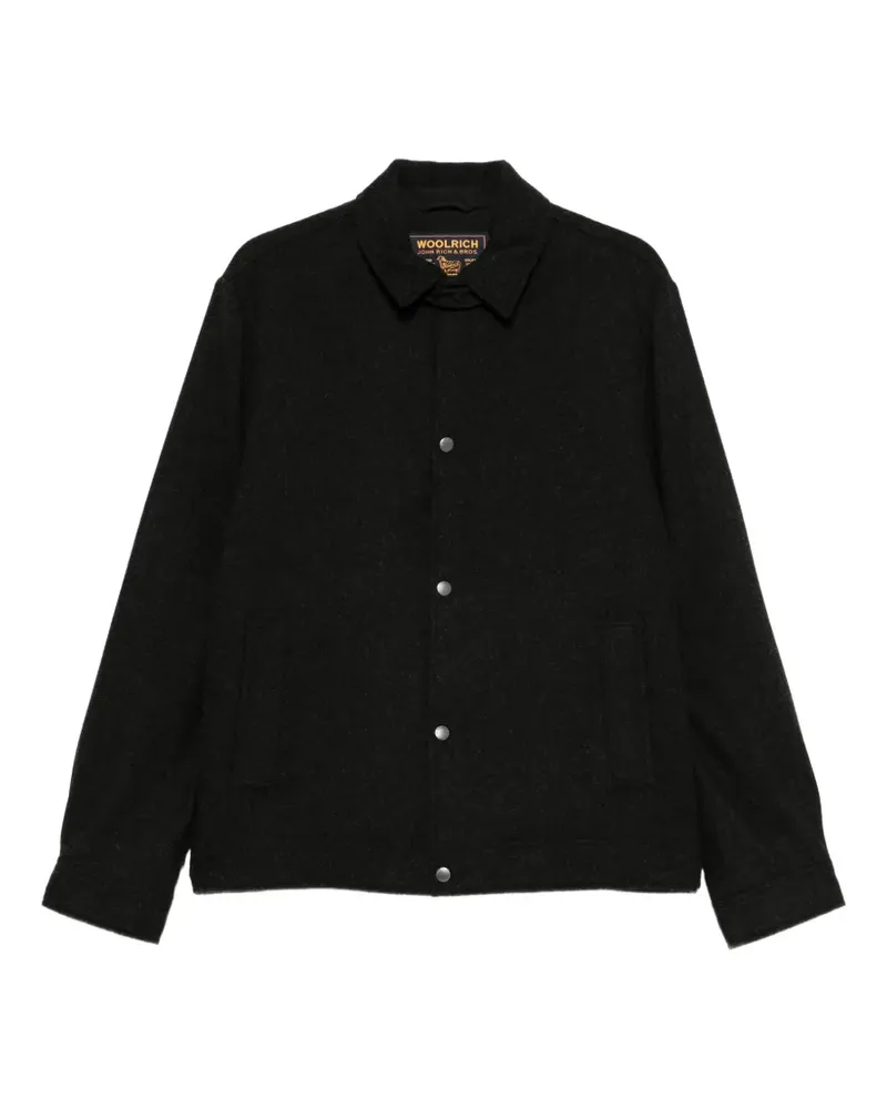 Woolrich button-up wool jacket - Schwarz Schwarz