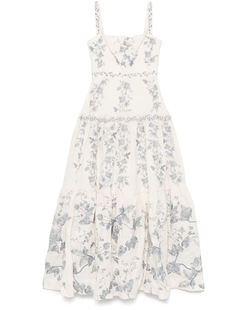 AGUA BENDITA Lima Bougainvillea Maxikleid - Weiß Weiß
