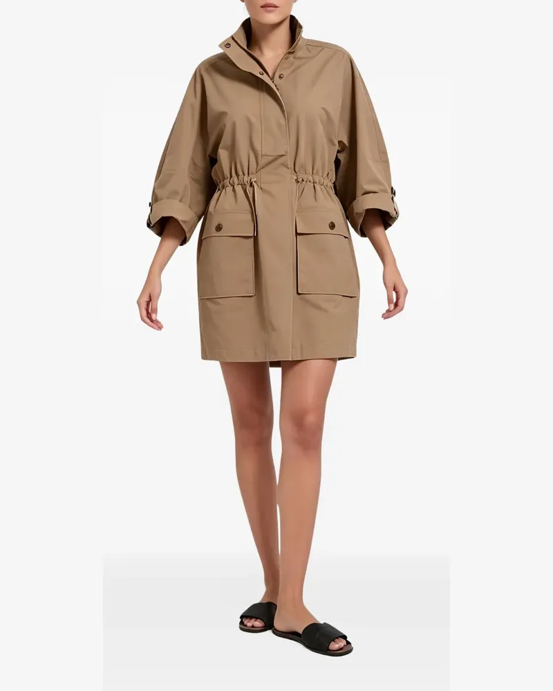 Brunello Cucinelli Minikleid mit Kordelzug - Braun Braun