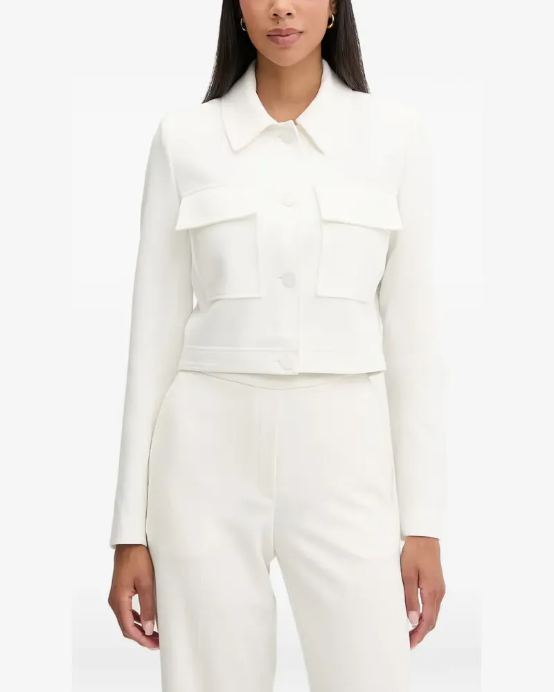 Morgan cropped button-up jacket - Weiß Weiß