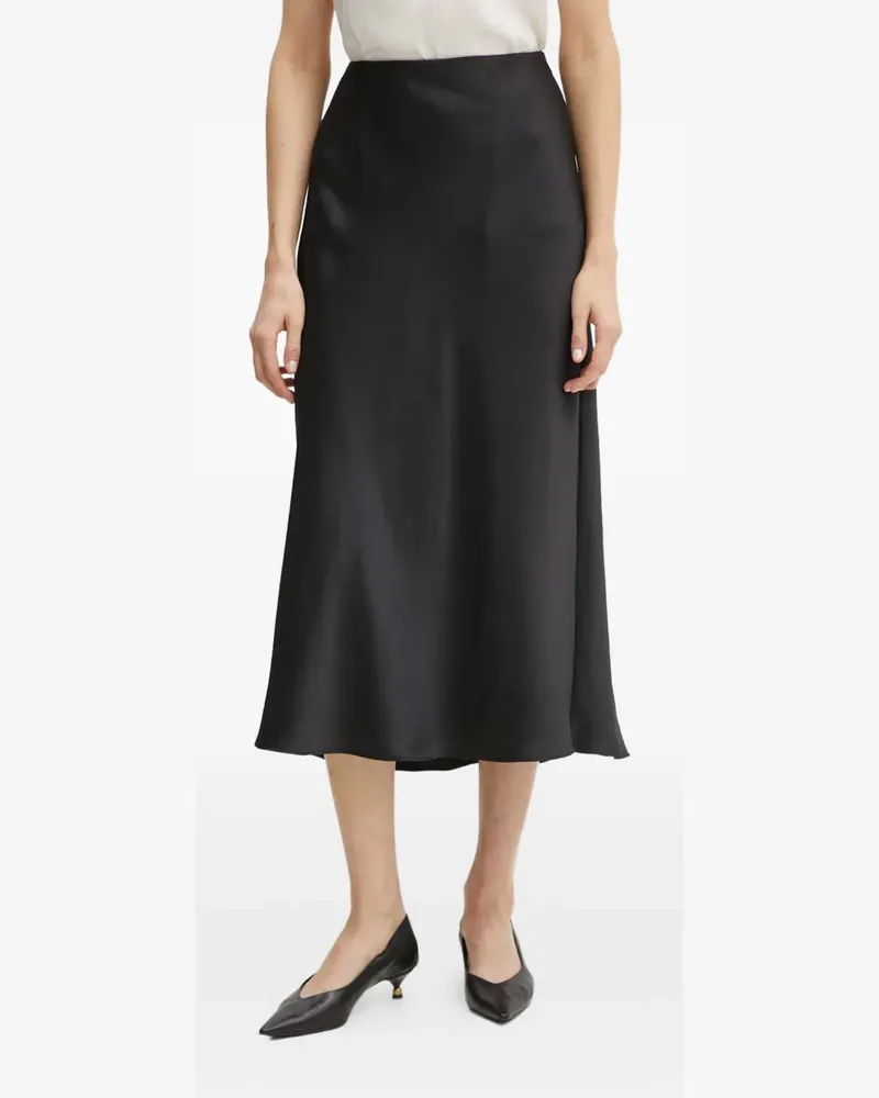 Armani Exchange Midirock mit Diagonalschnitt - Schwarz Schwarz