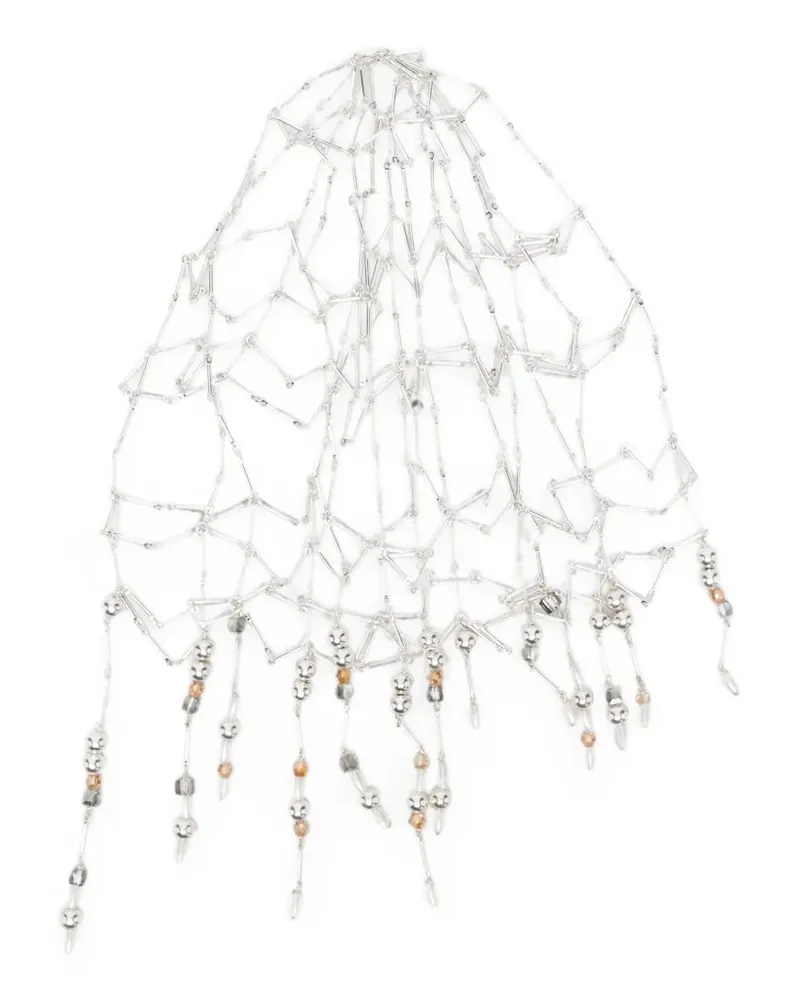 Paco Rabanne beaded chain cap - Silber Silber
