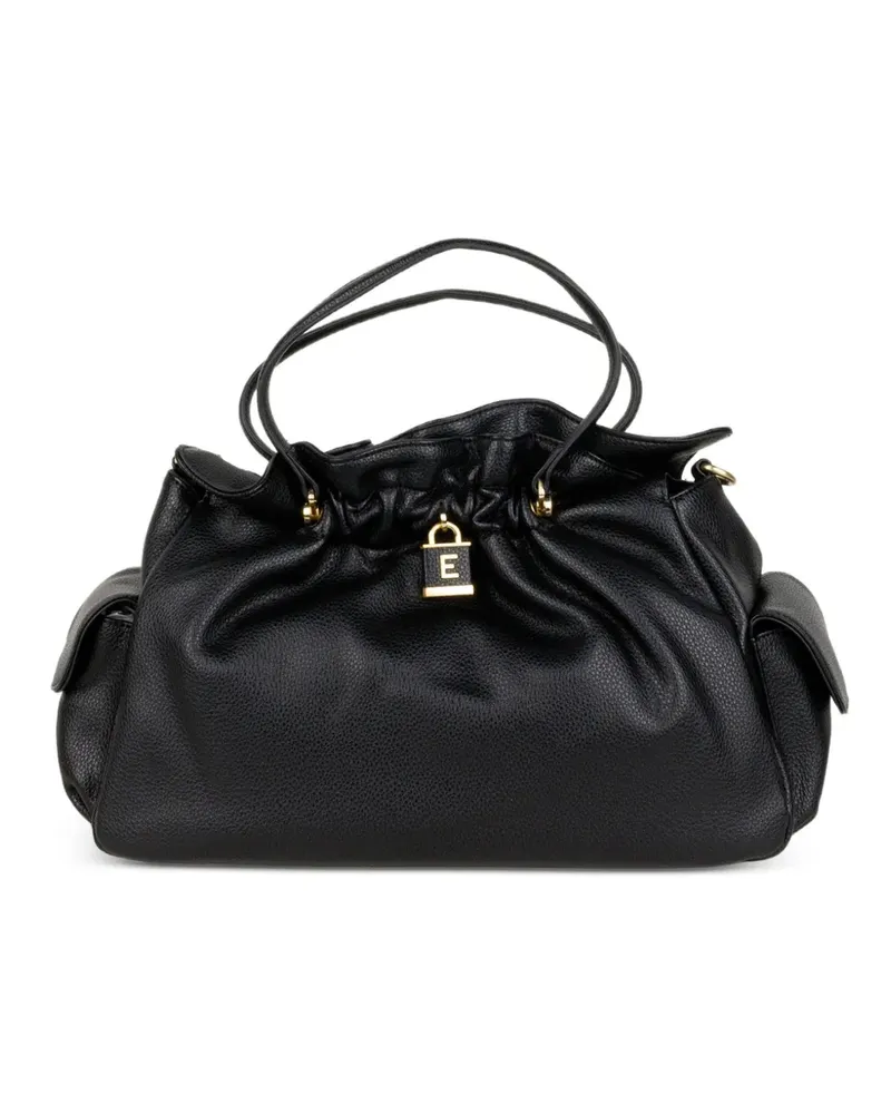 Ermanno Scervino logo-plaque gathered clutch bag - Schwarz Schwarz
