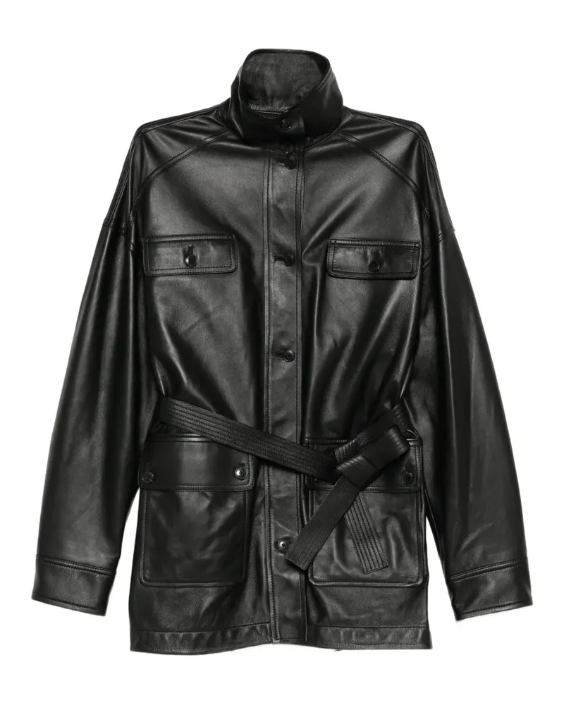Yves Salomon leather safari jacket - Schwarz Schwarz