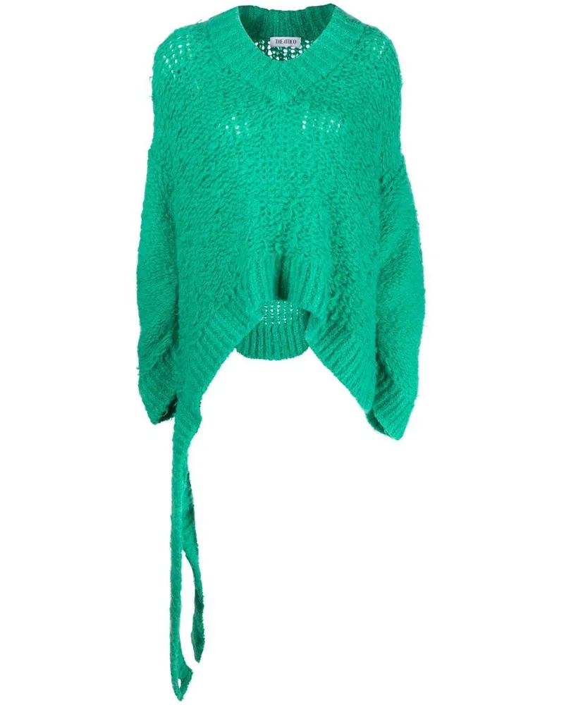ATTICO Pullover mit Lochstrickmuster - Grün Grün