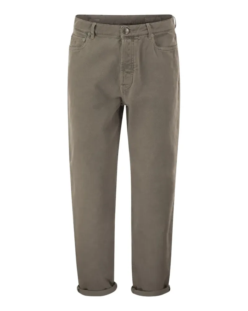 Brunello Cucinelli tapered five-pocket jeans - Braun Braun