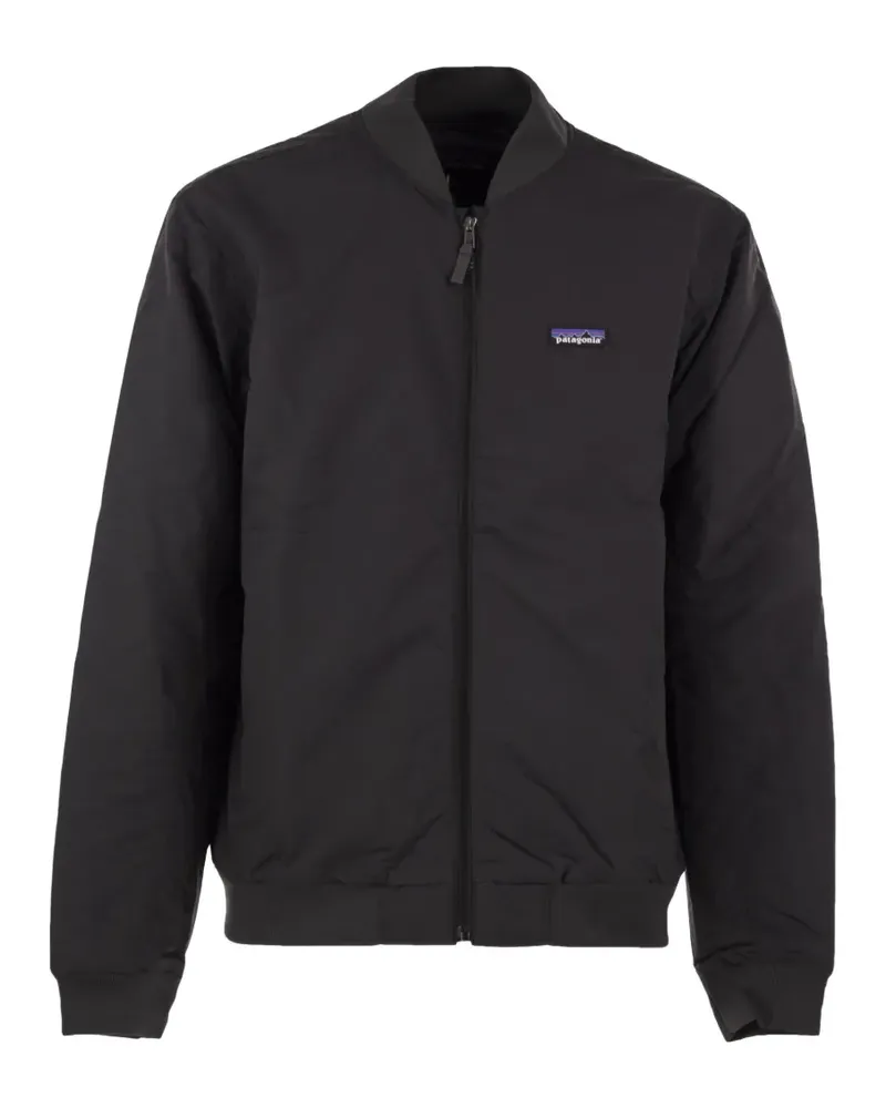Patagonia padded logo-patch jacket - Schwarz Schwarz