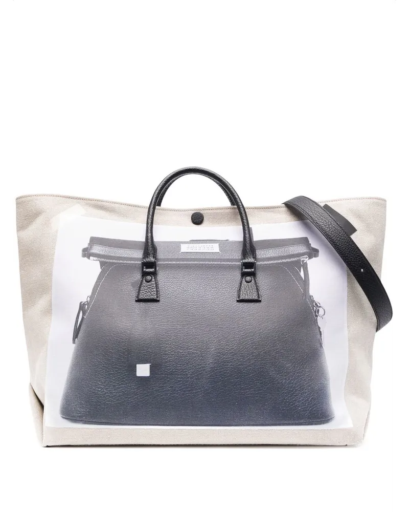 Maison Margiela 5AC Handtasche in Trompe-l'oeil-Optik - Nude Nude
