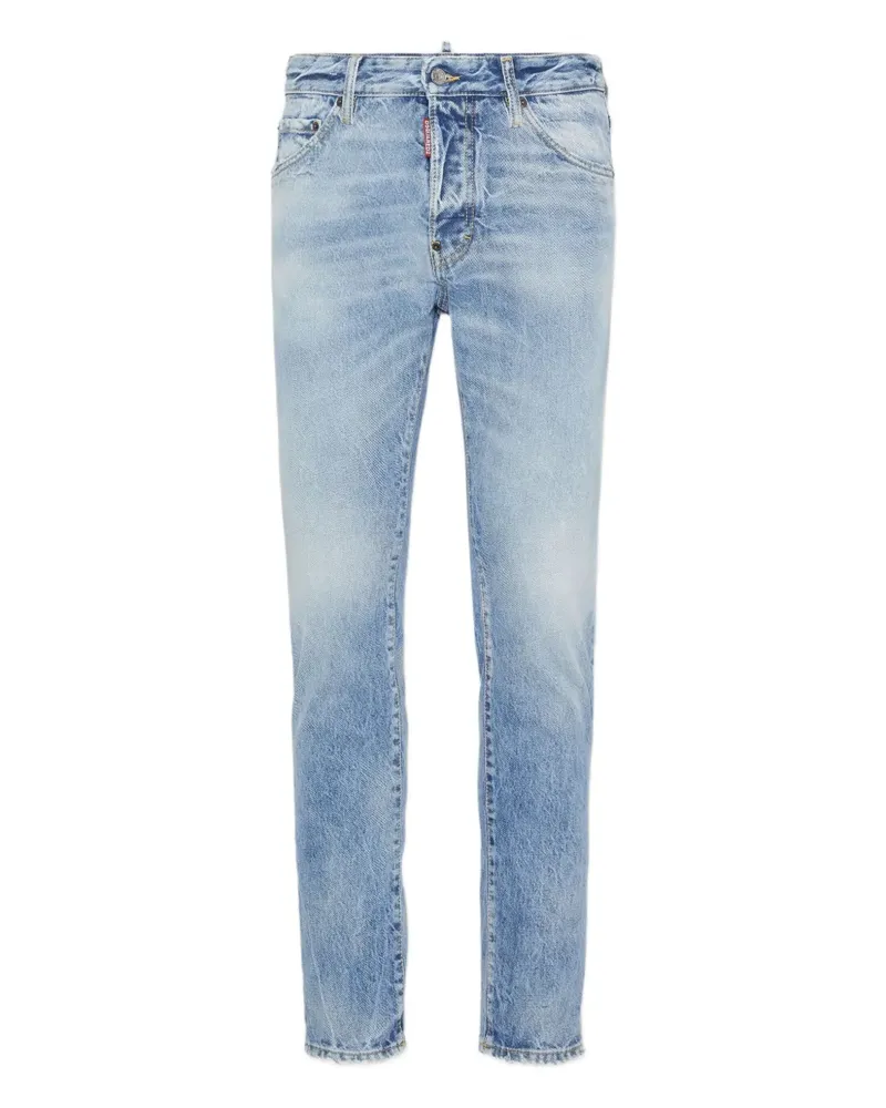 Dsquared2 Jeans mit Logo-Patch - Blau Blau