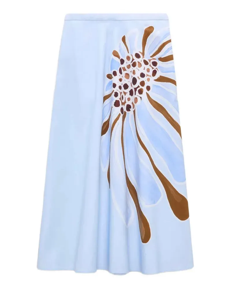 Dorothee Schumacher floral-print midi skirt - Blau Blau