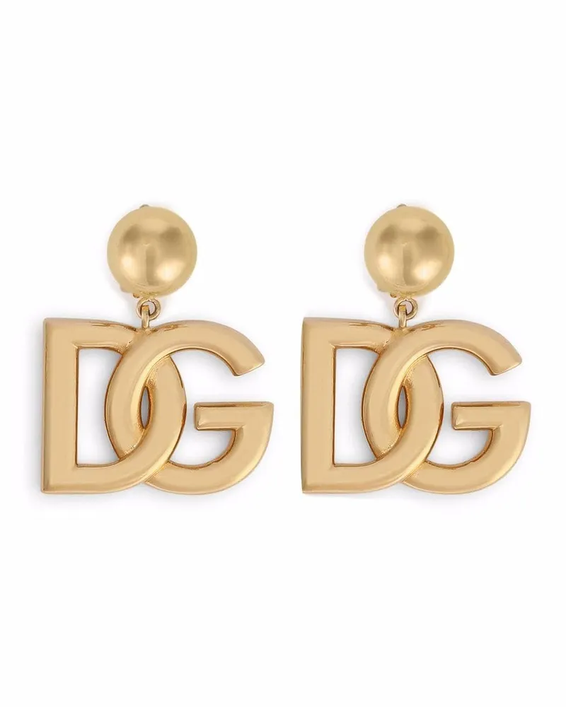 Dolce & Gabbana Ohrclips mit Logo - Gold Gold