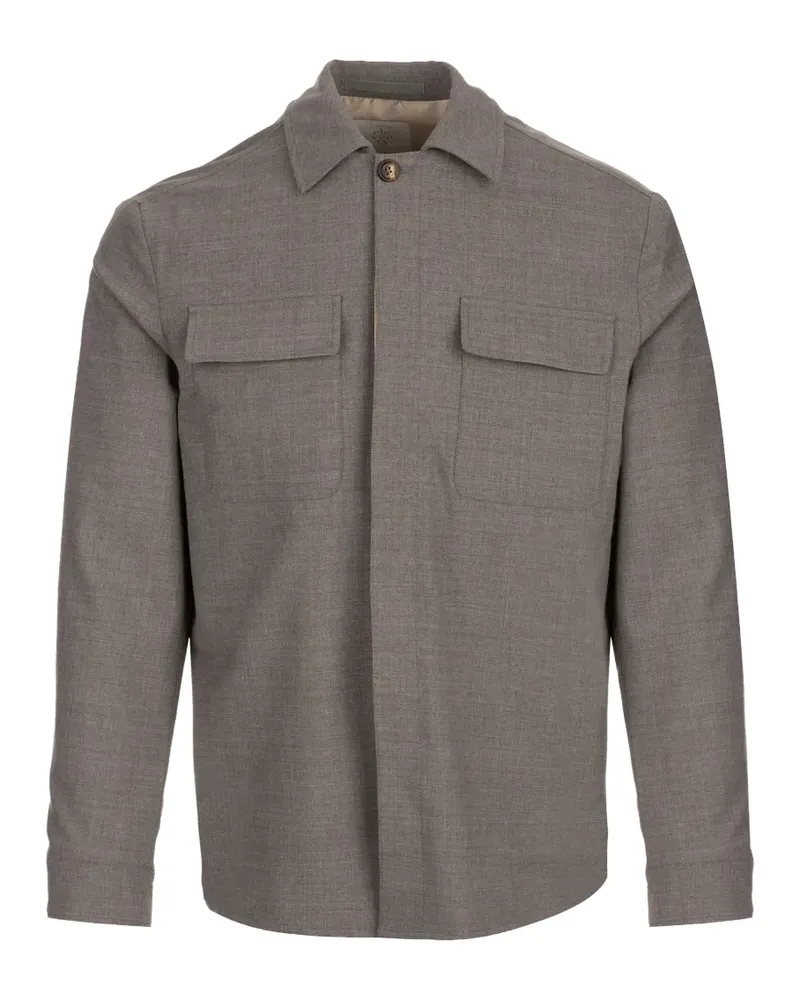 Eleventy chest-pocket overshirt - Grau Grau