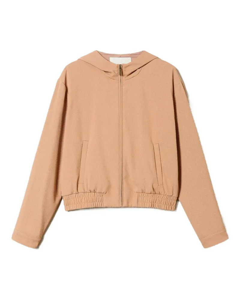 Twin-Set Bomberjacke aus Makramee-Spitze - Nude Nude