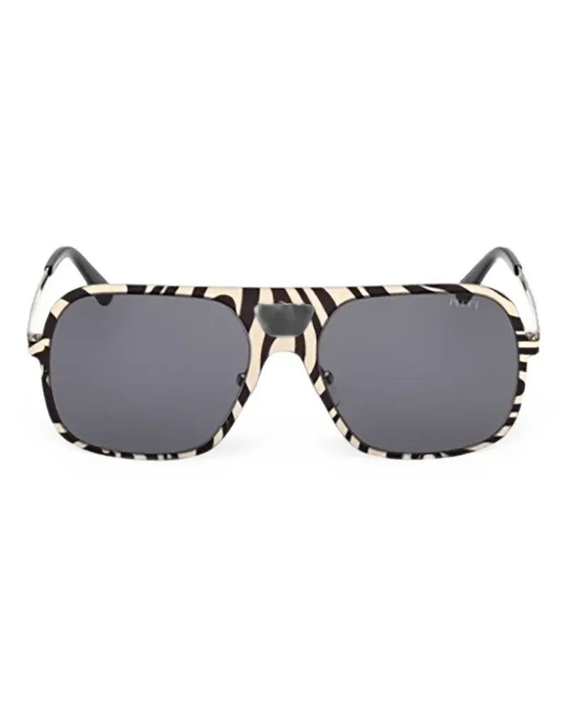 Emilio Pucci zebra-print pilot sunglasses - Nude Nude
