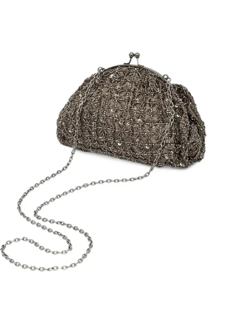 Hoss Intropia Nuria Clutch mit Pailletten - Grau Grau
