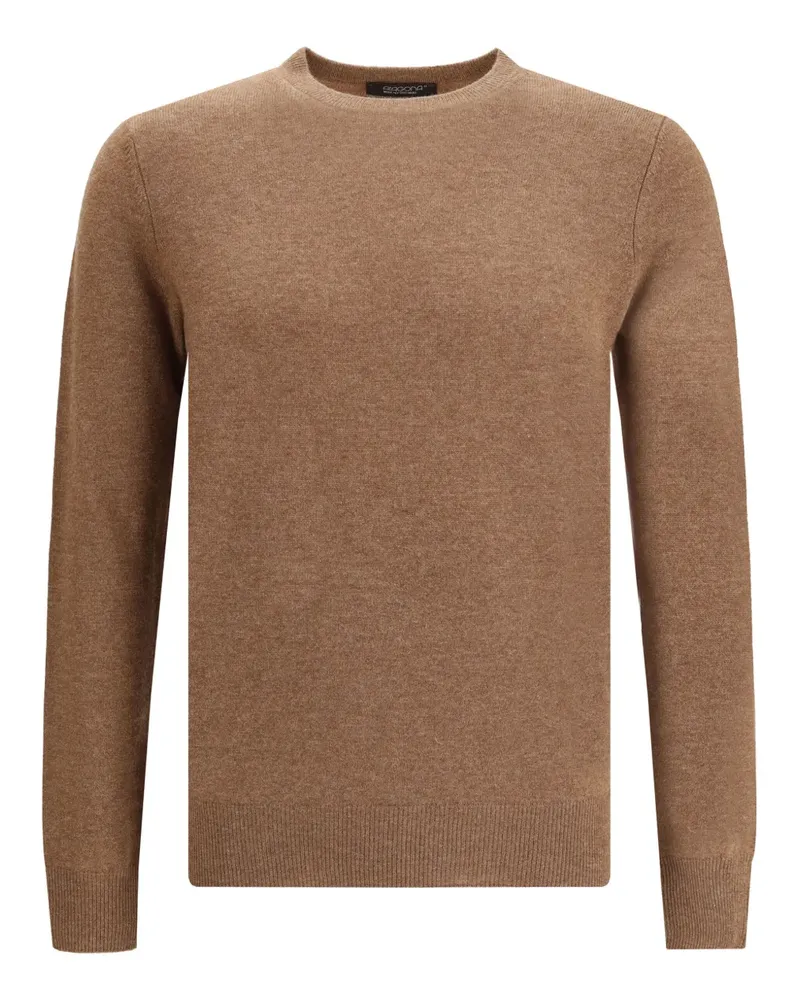 ARAGONA Pullover mit rundem Ausschnitt - Braun Braun