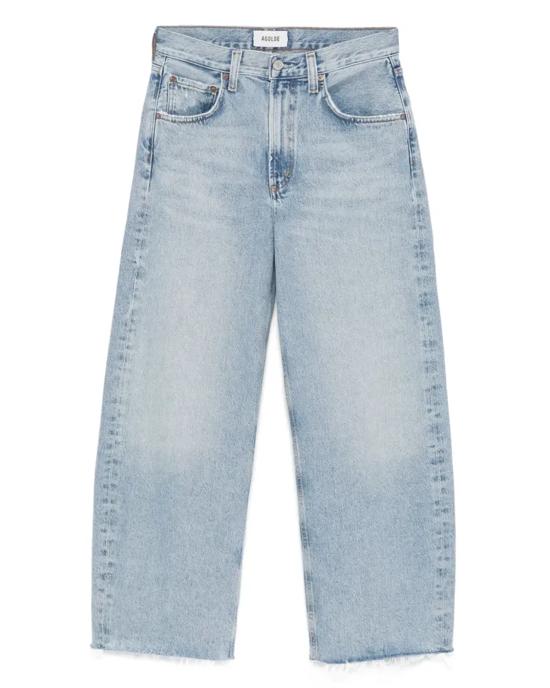 AGOLDE Ausgefranste Low Curve Jeans - Blau Blau