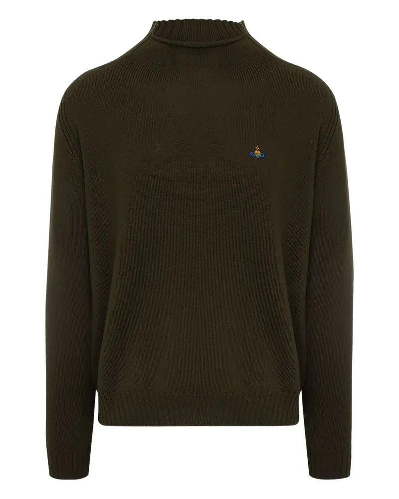 Vivienne Westwood Bestickter Pullover mit Stehkragen - Braun Braun