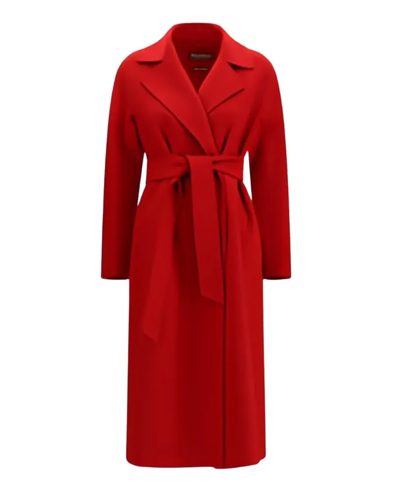 Max Mara self-tie notched wool coat - Rot Rot