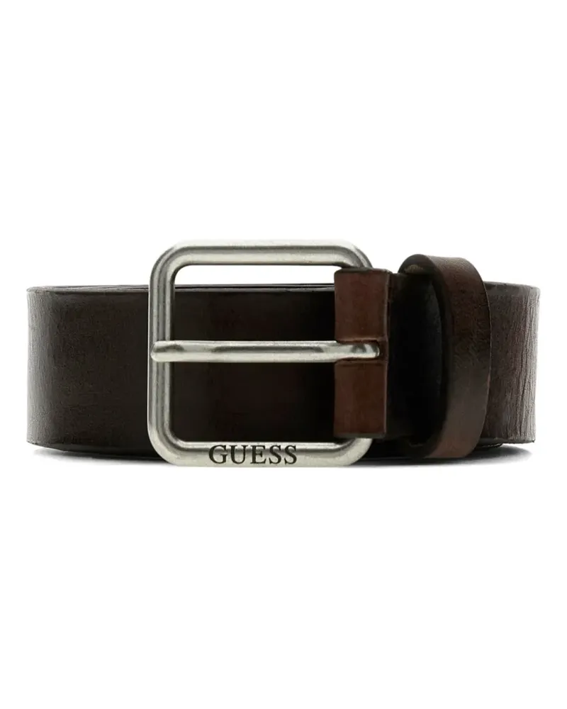 Guess Gürtel mit Logo-Gravur - Braun Braun