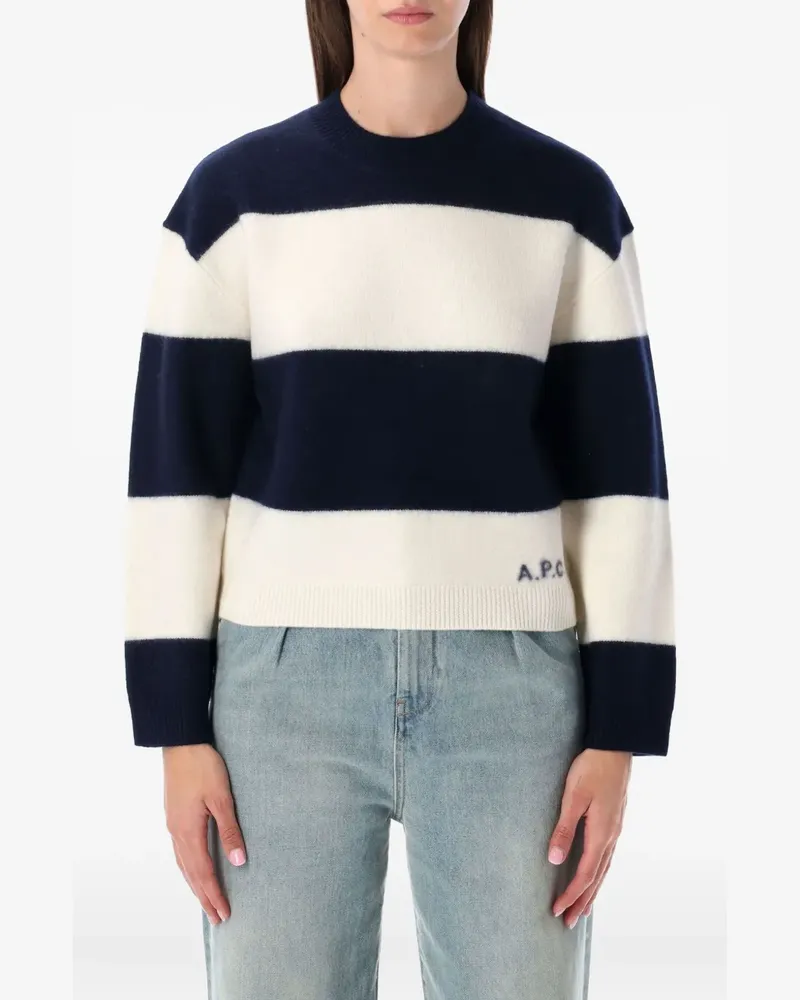 A.P.C. Penny stripe knit sweater - Weiß Weiß