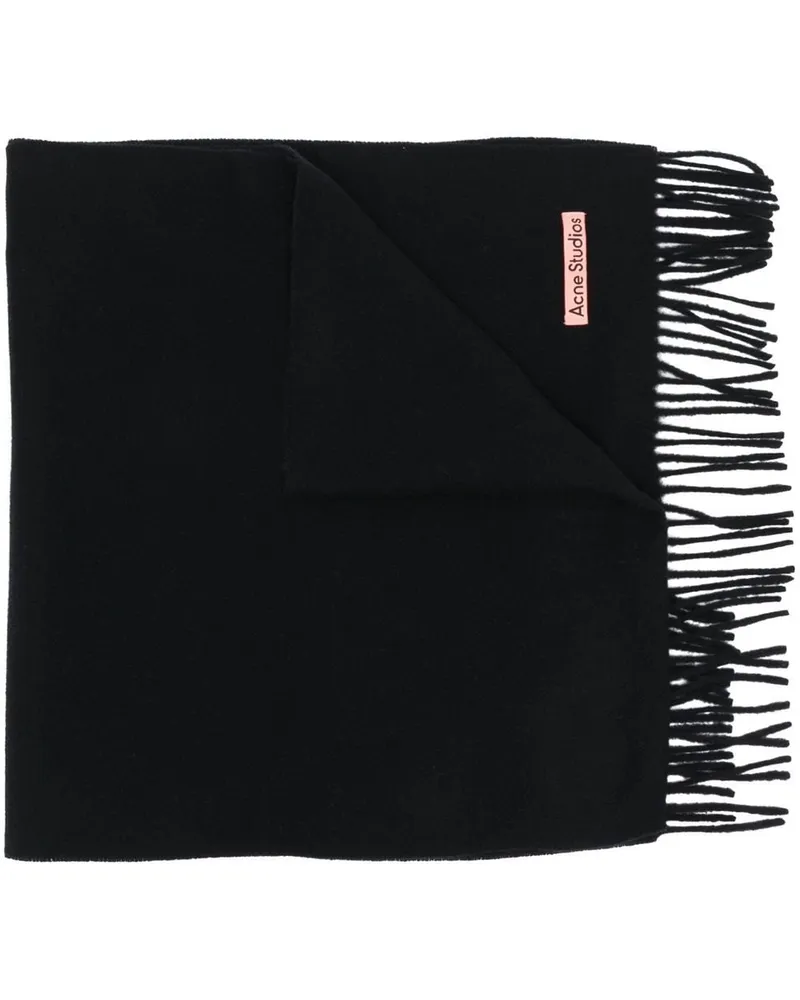 Acne Studios Schal mit Fransen - Schwarz Schwarz