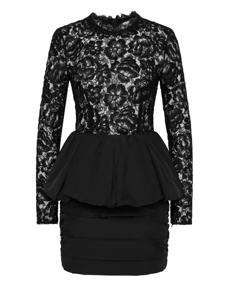 Rebecca Vallance Dixie Minikleid mit Schößchen - Schwarz Schwarz