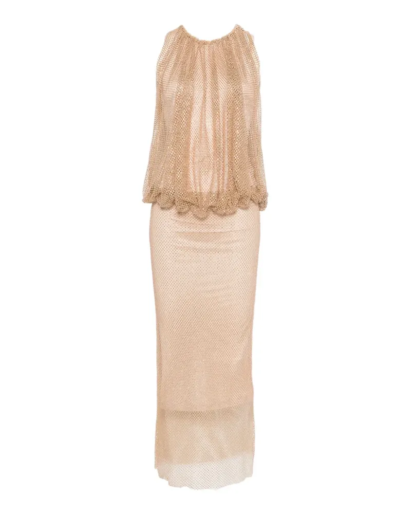SPORTMAX crystal-emebllishment midi dress - Nude Nude