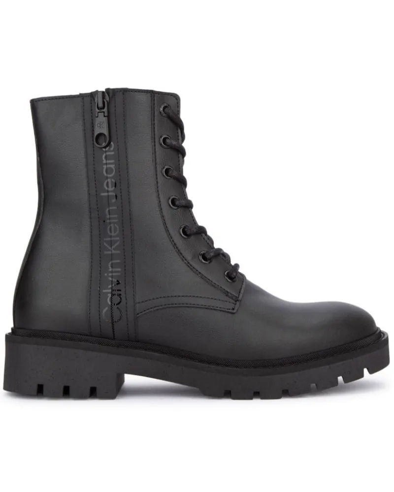 Calvin Klein Stiefel mit Logo-Print - Schwarz Schwarz
