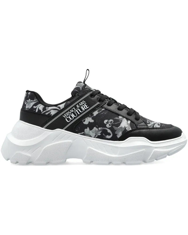 Versace Jeans Sneakers mit Barock-Print - Schwarz Schwarz