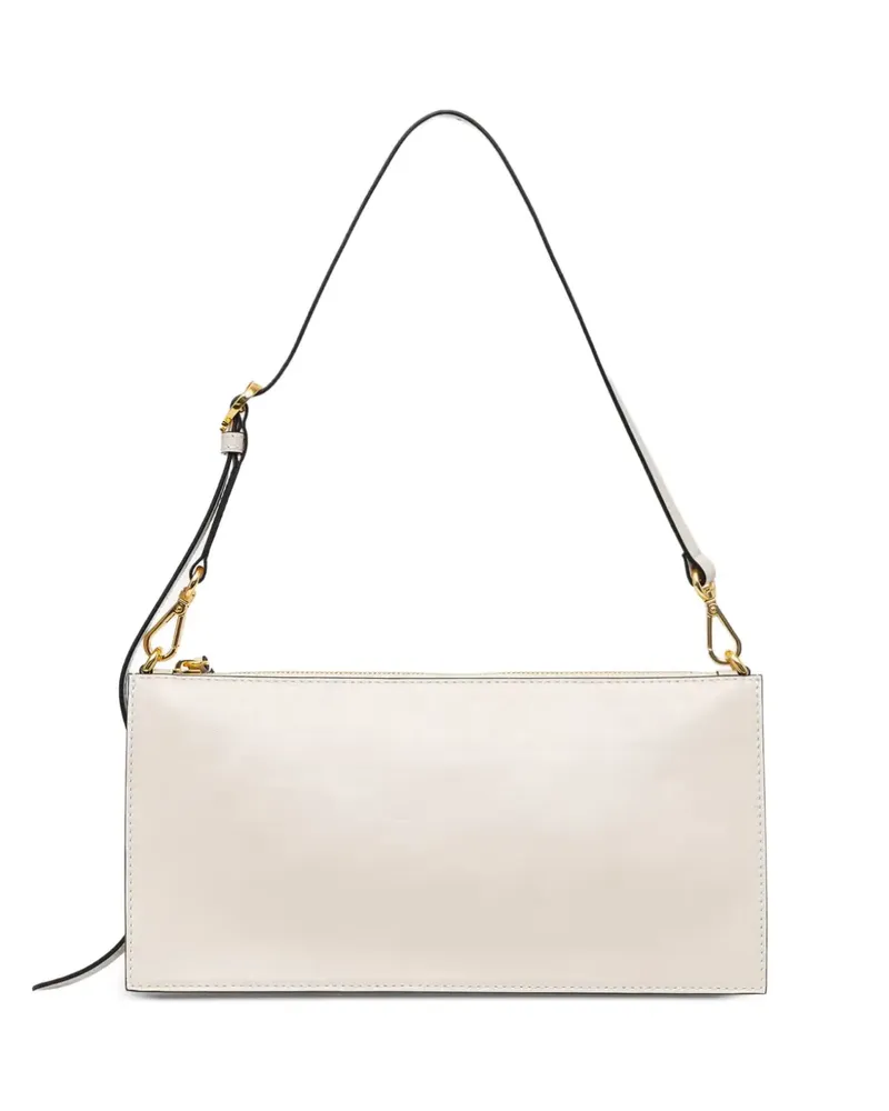 Pollini logo-embossed adjustable-strap tote bag - Nude Nude