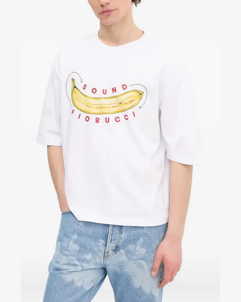 Fiorucci banana-print T-shirt - Weiß Weiß