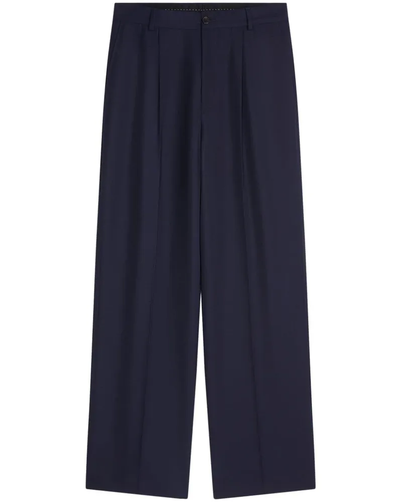 Dries van Noten Hose mit Falten Blau