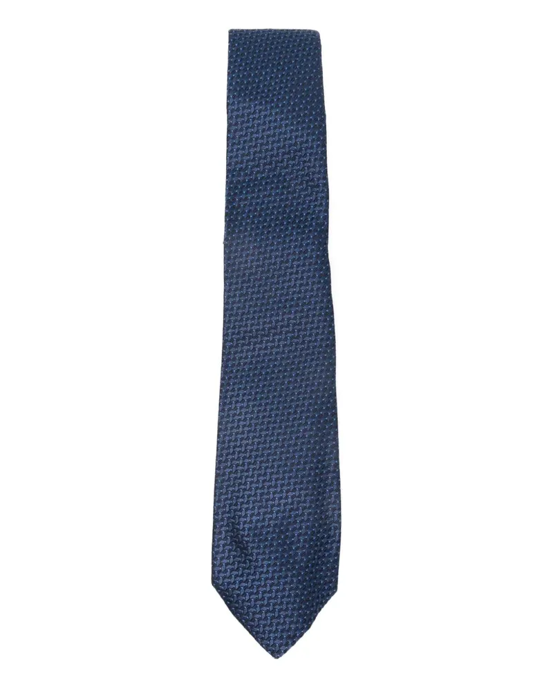 Canali patterned tie - Blau Blau