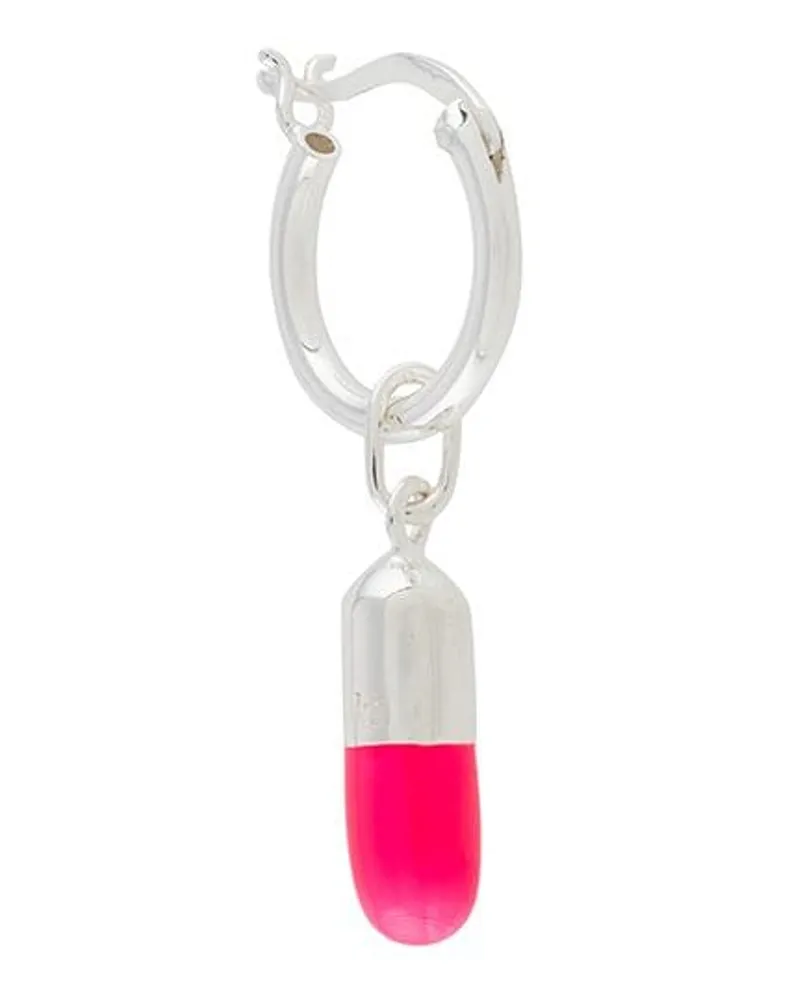 True Rocks Mini Creole mit Pillenanhänger - Silber Silber