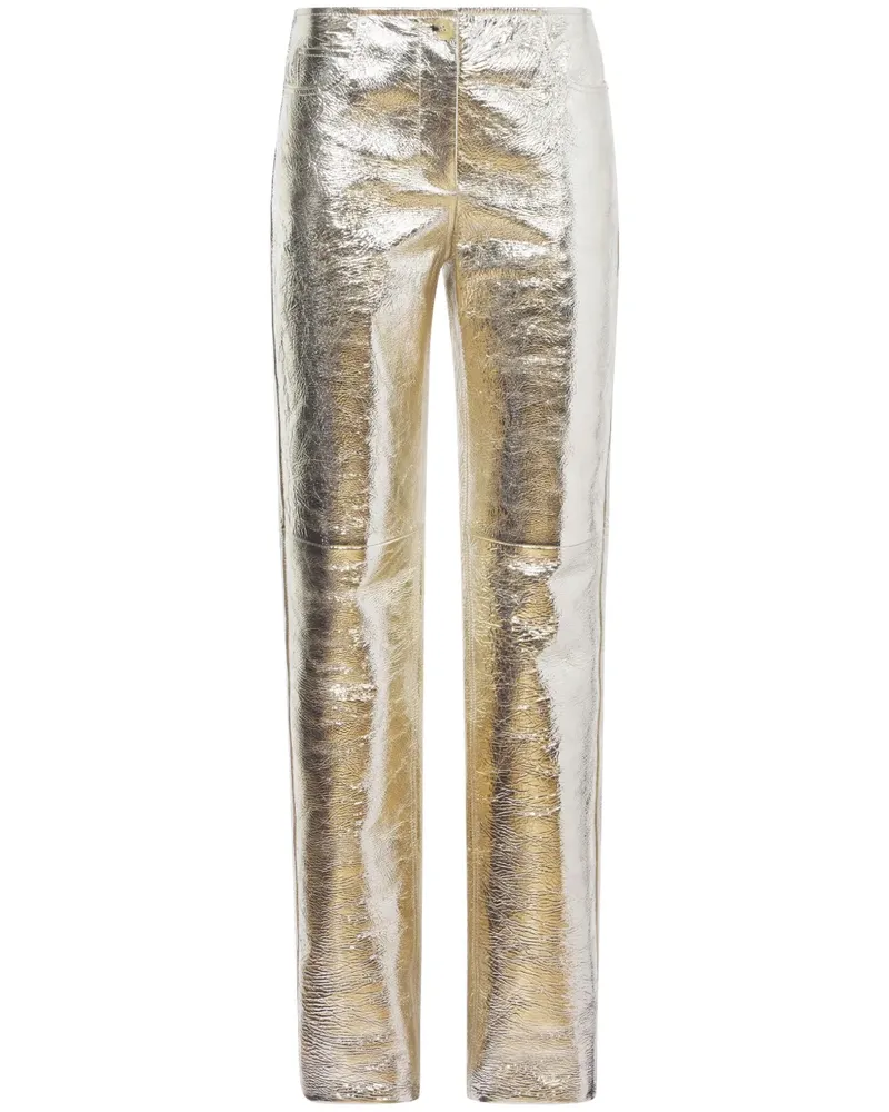 Proenza Schouler Gerade Hose im Metallic-Look - Gold Gold