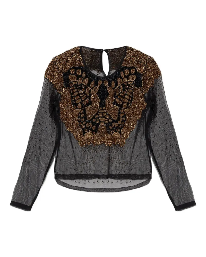 AllSaints Verziertes Greta Oberteil - Schwarz Schwarz