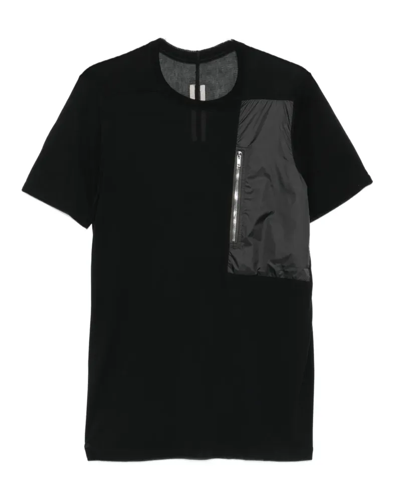 Rick Owens T-Shirt mit Reißverschlusstasche - Schwarz Schwarz