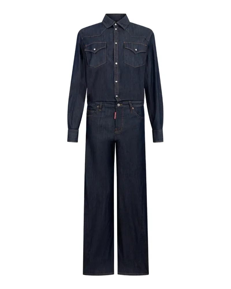 Dsquared2 Jeans-Jumpsuit in dunkler Denim-Waschung - Blau Blau