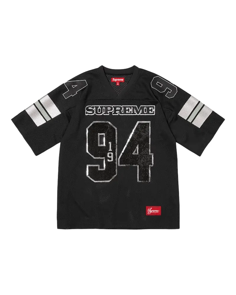 Supreme Being Spiderweb Football T-Shirt aus Jersey - Schwarz Schwarz