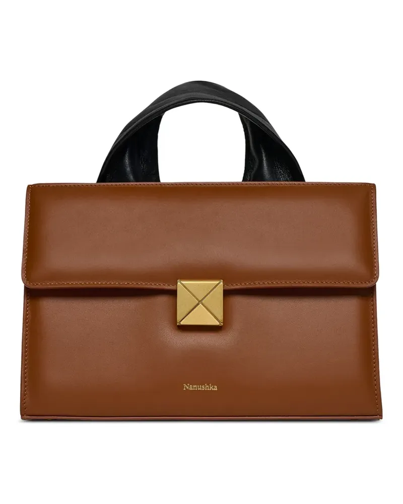 Nanushka Tote Bag mit Logo-Stempel - Braun Braun