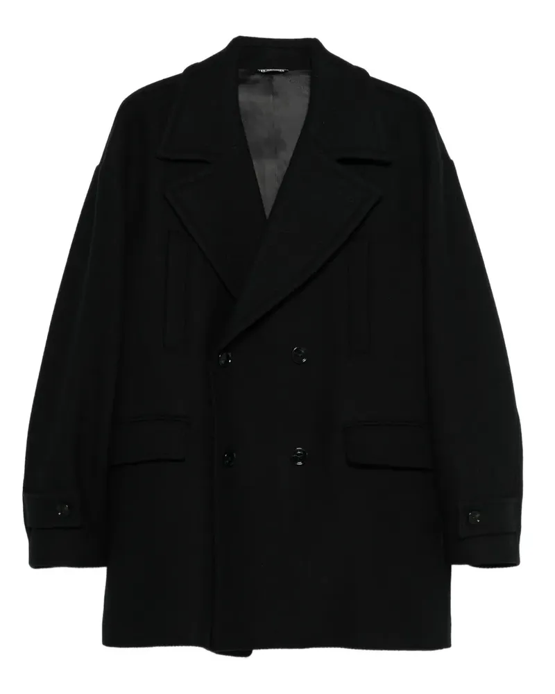 Les Hommes Cabanjacke mit Logo-Schild - Schwarz Schwarz