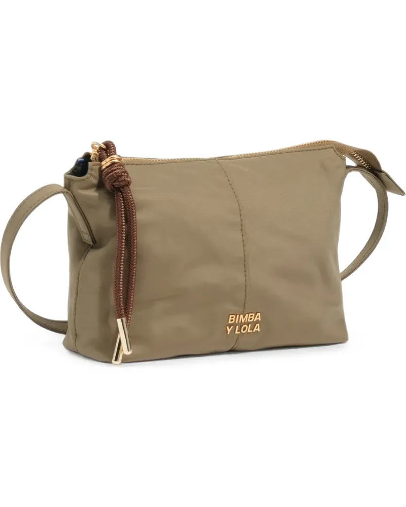 BIMBA Y LOLA Mini Schultertasche aus Nylon - Grün Grün