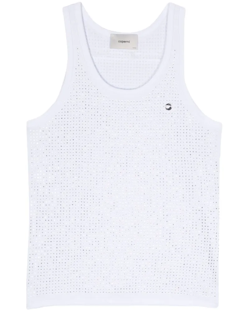 COPERNI Tanktop mit Strassverzierung Weiß