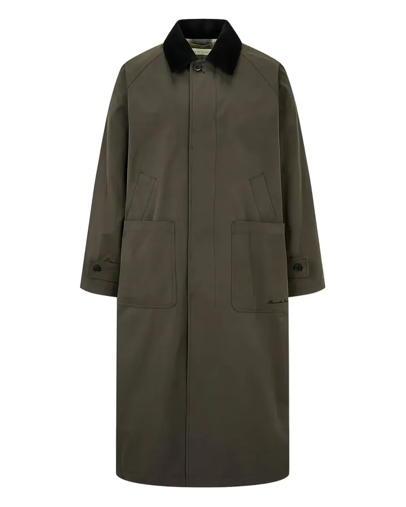 ManOnTheBoon Mantel mit Cordkragen - Braun Braun