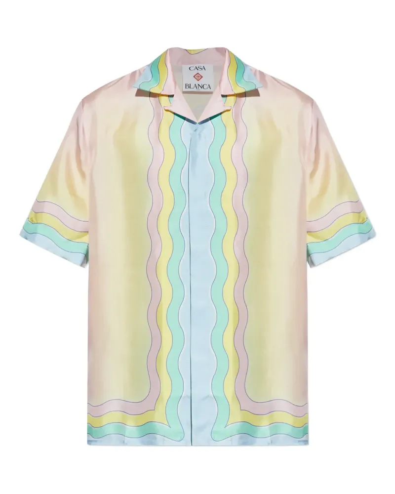 Casablanca Paris Wave Print Shirt - Nude Nude